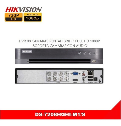 Dvr 8 Canales 1080p Hikvision Lite H265 (ds-7208hghi-m1)