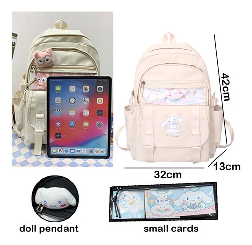 Mochila Cinnamoroll Kawaii Para Estudiantes, Lonchera, Estuc