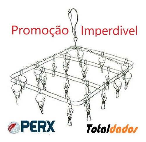 Imagem 3 de 4 de Kit 3 Varal Calcinha Roupa Intima Meias 100% Inox 20 Clipes