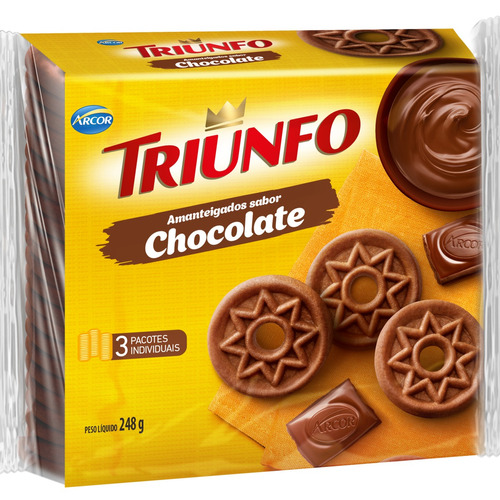 Biscoito Triunfo de chocolate 248 g