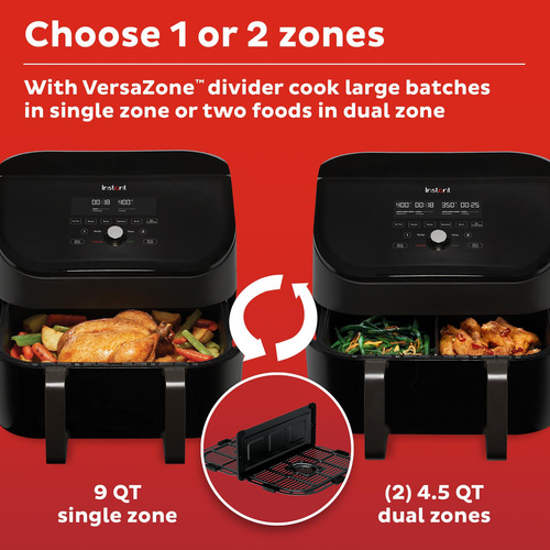 Air Fryer Instant Pot Versazone, 9 Cuartos De Galón, 8 En 1,