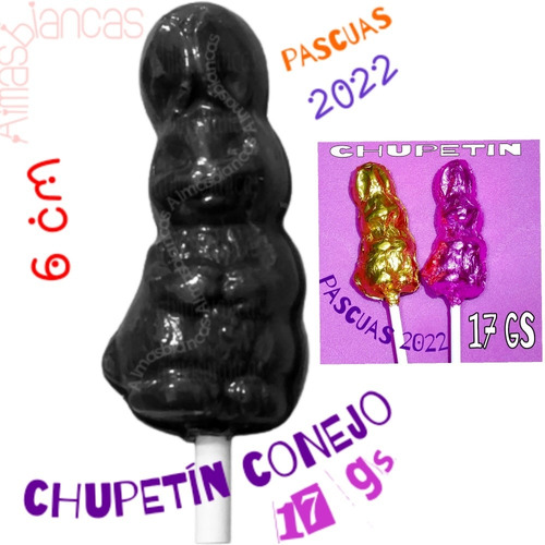 10 Chupetines Conejos De Pascua De Chocolate 17 Gs Chupetin