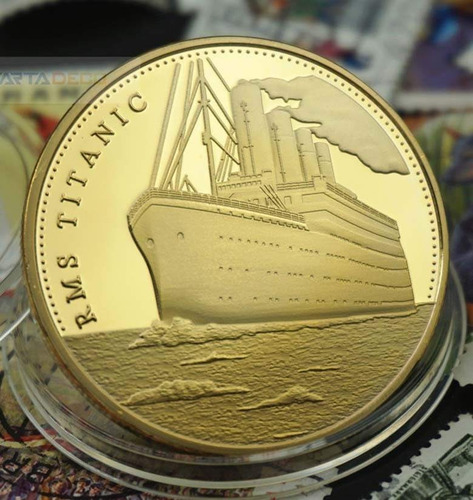 Moeda Titanic E Sua Trágica Rota Marítima Foleada Ouro