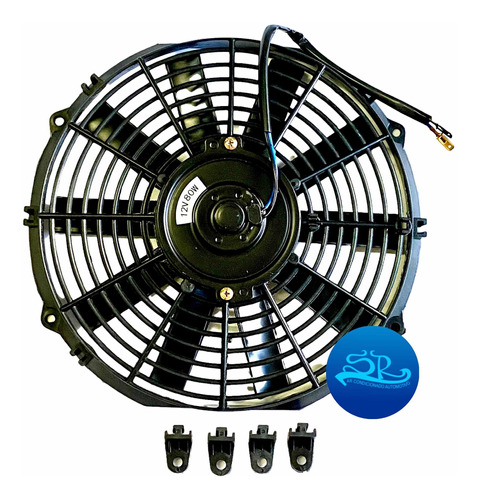 Imagem 1 de 5 de Eletro Ventilador Ar Condicionado Universal 14 Polegadas 12v
