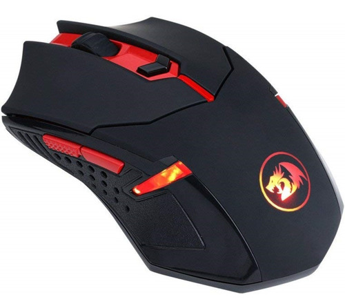 Mouse y Pad 2 en 1 Gamer Redragon M601WL-BA Negro/Rojo