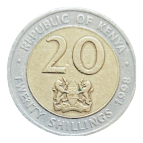 Moeda 20 Shillings Quênia 1998 Original ! Mbc
