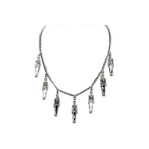 Collar Punk Choker Rock Esqueletos Y  Calavera Mujer Gotico