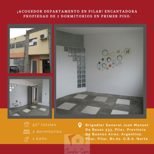 Departamento 3 Ambientes 1° Piso Oportunidad - Pilar Centro -