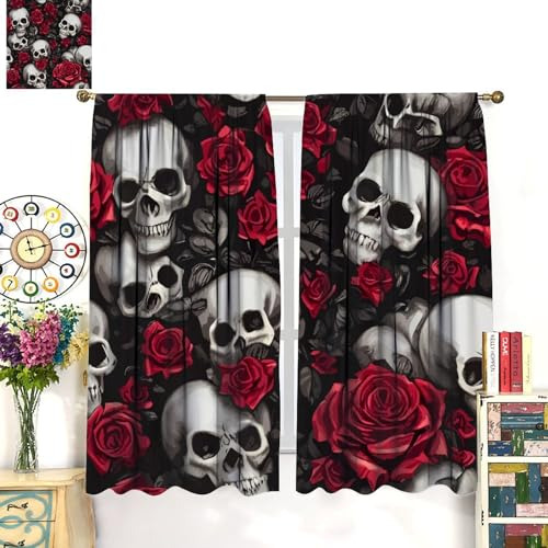 Set De 2 Paneles De Cortinas Para Ventana Con Bolsillo Para