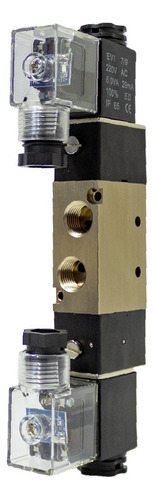 Valvula Dupla Solenoide Rosca 1/4 - 5/2 Vias 220v Rotta 376