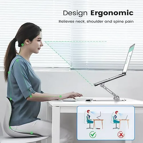 Soporte De Laptop Ajustable De Aluminio Resistente Para Escr