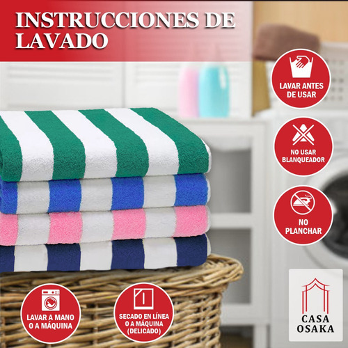 Dw Toalla Rayada Extra Grande Microfibra Suave 180x100