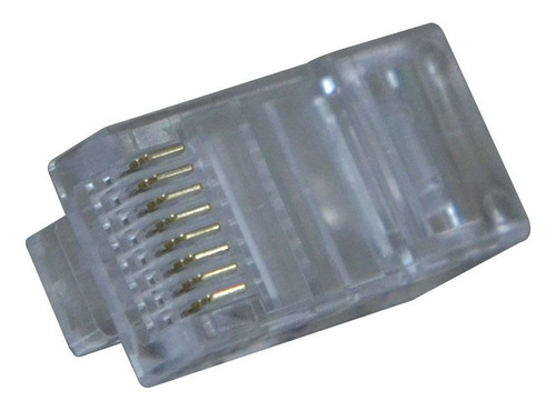 Conector Modular Plug 8x8 Rj45 Hikari - Conjunto 10 Peças