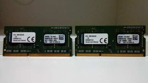 Imagem 2 de 4 de Memória Kingston Apple 8gb (2x4gb) Ddr3 1600mhz