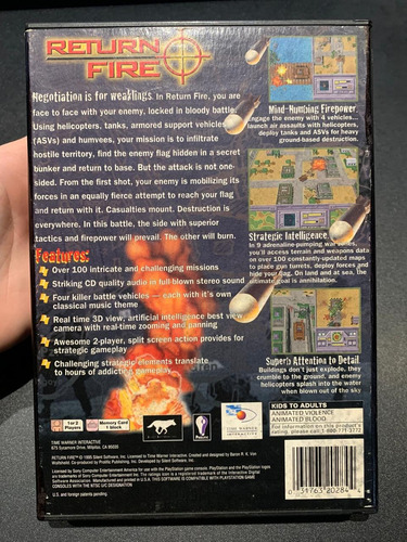 Return Fire Sony Playstation Ps1 Long Box Sin Manual (Usado)