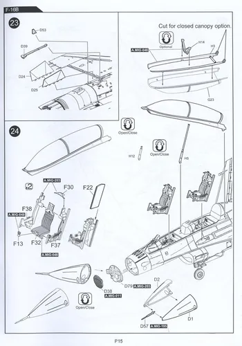 Avión General Dynamics F-16 A/b Block 20 Rocaf 1/48 Kinetic