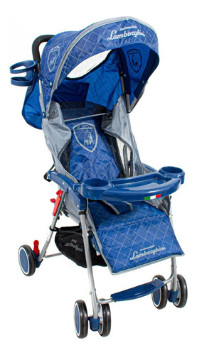 Cochecito de paseo Dencar Literider 3217 azul con chasis color gris