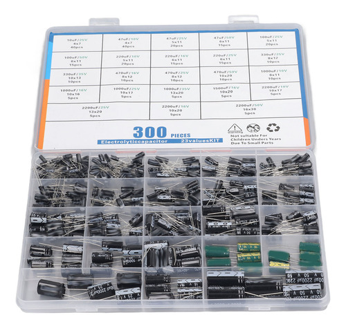 Condensador Electrolítico De Aluminio, 300 Piezas, Capacitor