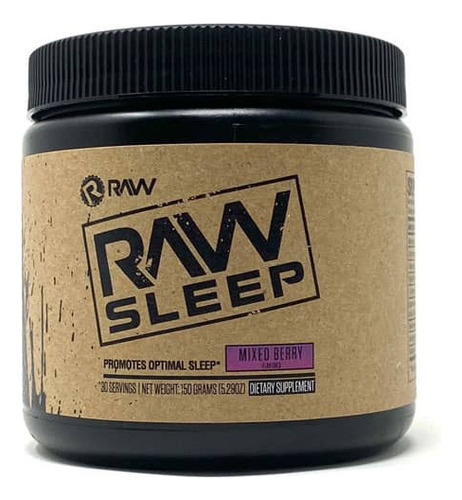 Raw Nutrition Sleep Magnesio, Zinc, Melatonina 150g Sabor Strawberry Kiwi