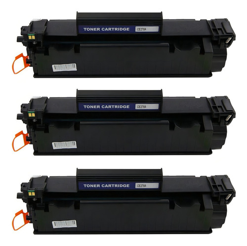 Kit 3x Toner Ce278a 278a 78a Para P1606dn P-1606dn 100% Tinta Preto