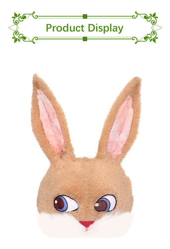 Máscara De Conejo De Peluche En V Para Fiesta De Pascua, Sim