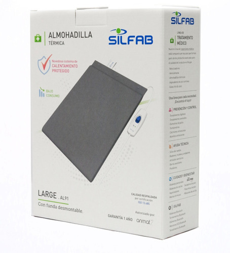 Imagen 9 de 11 de Almohadilla Eléctrica Silfab Espalda Large 41 X 28 Cm - AL91