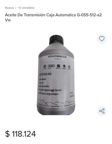 Vendo Aceite Para Caja Manual