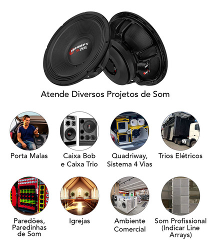 Alto Falante Taramps 15 Pol. Sl 2k8 8 Ohms 1400w Rms
