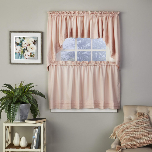 Par De Cortinas Holden 57x76 Cm Rosas 2 Unidades