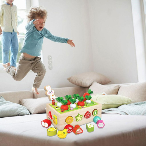 Juguetes De Madera Farm Orchard Block Toy Set Diy Stem Fruit