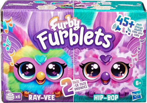 Furby Furblets Pack 2 Mini Furbis +45 Sonidos Ray Vee Hip Bo