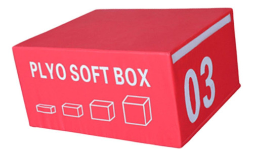 Caja De Salto Pliométrica Multifuncional De Rojo 45cm Alto