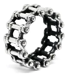 Anillo Biker Cadena De Moto - Acero Quirúrgico 316l Premium