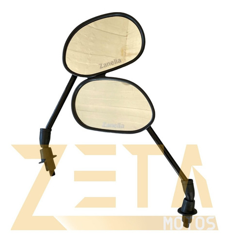 Imagen 6 de 10 de Juego Espejos Zanella Originales 10mm Zeta Motos