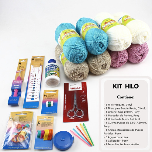 Kit Hilo Para Tejer Con Accesorios  De Concept