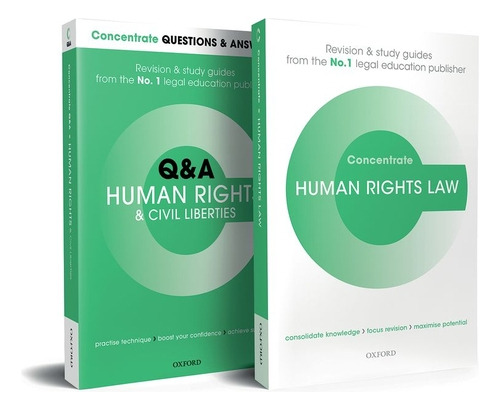 Human Rights And Civil Liberties Revision Concentrate Pack: Law Revision And Study Guide, De Rainey, Bernadette. Editorial Oxford Univ Pr, Tapa Blanda En Inglés