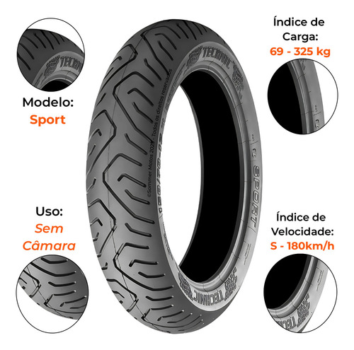 Pneu Traseiro Fazer250 18 A 2024 150-70-17 (+ Largo) Technic