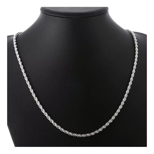 Collar Cadena Turbillon De Plata 925