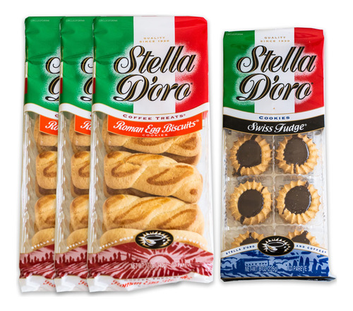 Galletas De Huevo Romano Y Fudge Suizo Paquete Variado 4 Uni