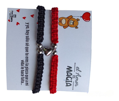 Pulseras Para Parejas Con Corazón Magnético