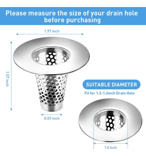 2 Coladores De Drenaje For Fregadero De Baño,