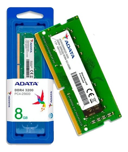 Memoria Ram Premier Adata Color Verde 8gb Ad4s320088g22-sgn