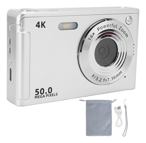 Cámara Digital 4k Con Pantalla Completa De 50 Mp Y 2.8 Pulga