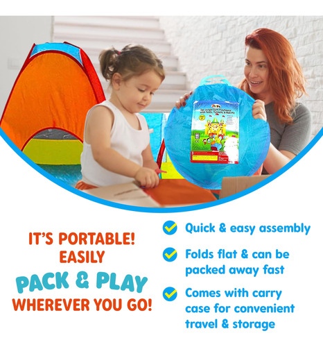 Play Tent Playz Para Niños, 7 Unidades, Con 1 Piscina De Bol