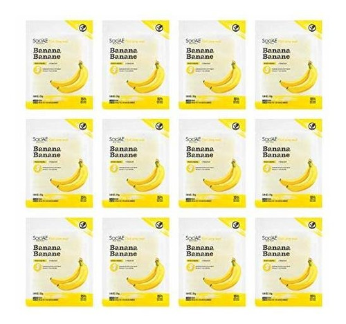 Mascarillas - Soo'ae Food Story Mask - Banana 12 Count