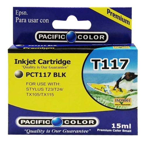 Tinta Alternativa Pacific Color T117 Black 15 Ml