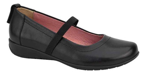 Zapato Escolar Casual De Piel Niña Flexi Negro 5925