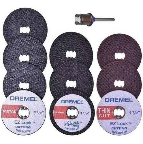 Kit Discos De Corte Dremel Minitorno Ez728 11 Piezas Ez Lock Color 0