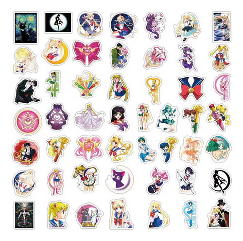 50 Stickers Sailor Moon