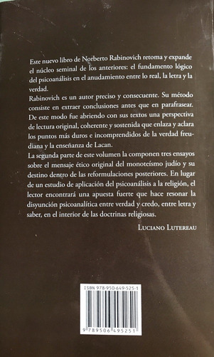 La Letra Y La Verdad. Norberto Rabinovich - Libro Nuevo